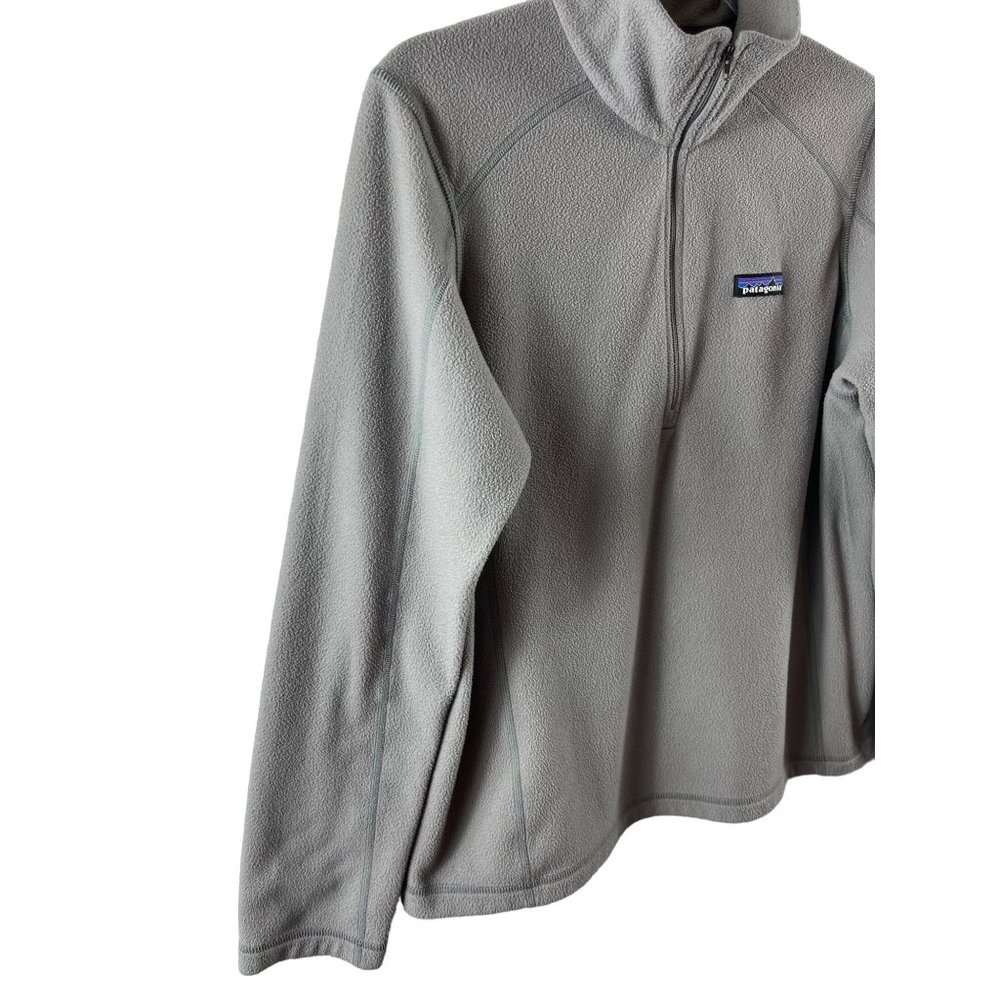 Patagonia Women's 1/4 Zip Micro Fleece Pullover Sweater Size Large Feather Gray - Picture 3 of 8